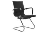 Best Deal Depot Black Leather Low Back Office Desk Computer Guest Chair