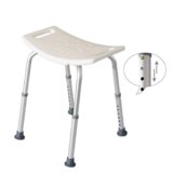 Ergonomic Round Adjustable Medical Shower Stool Bath Chair Bathtub Seat Bench (square)