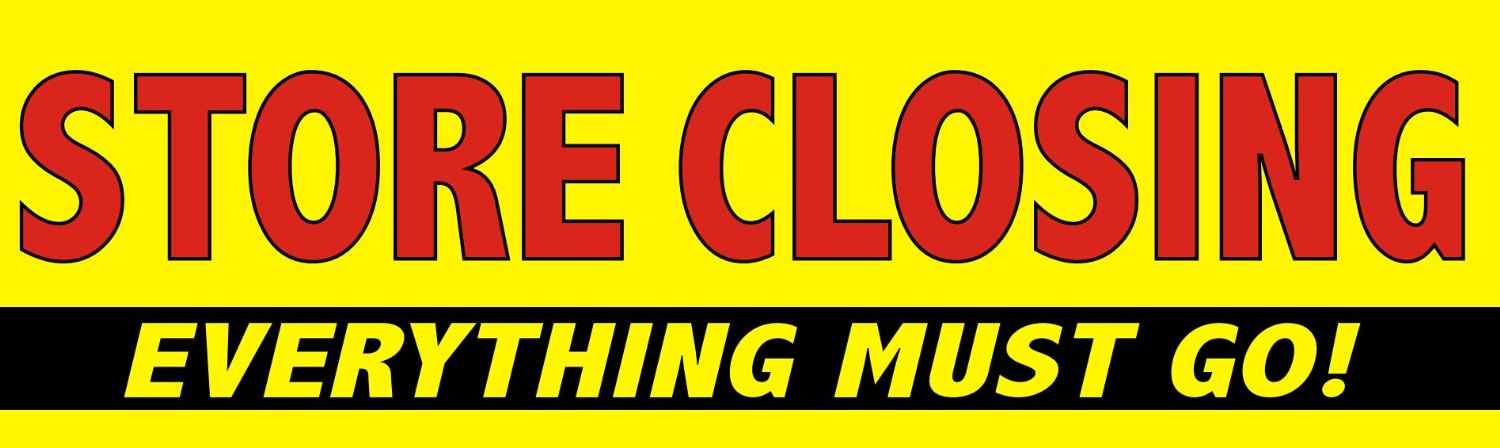 Decal Sticker Multiple Sizes Store Closing Everything Must Go #1 Style B Business Store Closing Everything Must Go Outdoor Store Sign Orange 