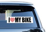 I Love Heart My Bike - Window Bumper Sticker Car Sticker -2