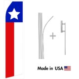 American Flag Econo Flag | 16ft Aluminum Advertising Swooper Flag Kit with Hardware