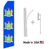 New York Flag Econo Flag | 16ft Aluminum Advertising Swooper Flag Kit with Hardware