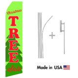 Christmas Tree Sale Econo Flag | 16ft Aluminum Advertising Swooper Flag Kit with Hardware