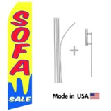 Sofa Sale Econo Flag | 16ft Aluminum Advertising Swooper Flag Kit with Hardware