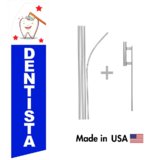 Dentista Econo Flag | 16ft Aluminum Advertising Swooper Flag Kit with Hardware
