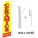 Ceramic Sale Econo Flag | 16ft Aluminum Advertising Swooper Flag Kit with Hardware
