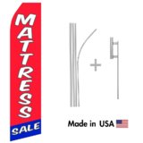 Mattress Sale Econo Flag | 16ft Aluminum Advertising Swooper Flag Kit with Hardware