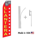 Llantera Econo Flag | 16ft Aluminum Advertising Swooper Flag Kit with Hardware