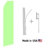 MInt Green Econo Flag | 16ft Aluminum Advertising Swooper Flag Kit with Hardware
