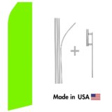 Green Econo Flag | 16ft Aluminum Advertising Swooper Flag Kit with Hardware