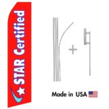Star Certified Econo Flag | 16ft Aluminum Advertising Swooper Flag Kit with Hardware