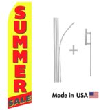 Summer Sale Econo Flag | 16ft Aluminum Advertising Swooper Flag Kit with Hardware