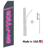 Party Supplies Econo Flag | 16ft Aluminum Advertising Swooper Flag Kit with Hardware