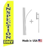 DMV Inspection Econo Flag | 16ft Aluminum Advertising Swooper Flag Kit with Hardware