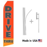Drive Thru Econo Flag | 16ft Aluminum Advertising Swooper Flag Kit with Hardware