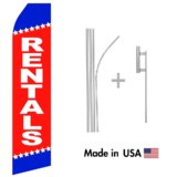 Rentals Econo Flag | 16ft Aluminum Advertising Swooper Flag Kit with Hardware