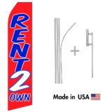 Rent 2 Own Econo Flag | 16ft Aluminum Advertising Swooper Flag Kit with Hardware