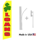 Loans Econo Flag | 16ft Aluminum Advertising Swooper Flag Kit with Hardware