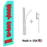 Great Deals WOW! Econo Flag | 16ft Aluminum Advertising Swooper Flag Kit with Hardware