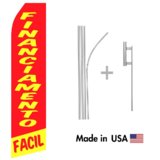 Financiamento Facil Econo Flag | 16ft Aluminum Advertising Swooper Flag Kit with Hardware