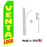 Venta Loca Econo Flag | 16ft Aluminum Advertising Swooper Flag Kit with Hardware