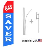 Gas Saver Econo Flag | 16ft Aluminum Advertising Swooper Flag Kit with Hardware