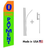 No Down Payment Econo Flag | 16ft Aluminum Advertising Swooper Flag Kit with Hardware
