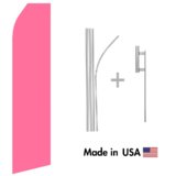 Pink Econo Flag | 16ft Aluminum Advertising Swooper Flag Kit with Hardware