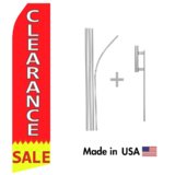 Clearance Sale Econo Flag | 16ft Aluminum Advertising Swooper Flag Kit with Hardware
