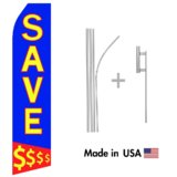 Save $$$ Econo Flag | 16ft Aluminum Advertising Swooper Flag Kit with Hardware