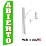Abierto Econo Flag | 16ft Aluminum Advertising Swooper Flag Kit with Hardware
