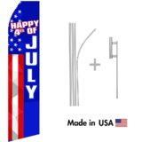 Happy 4th of July Econo Stock Flag