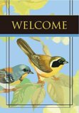 welcome Flag With Two Birds on Tree Branch Garden Flag Decorative Flag - 12.5