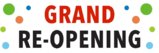 2ftX6ft GRAND RE-OPENING (Reopening) Banner Sign (Bubbles BG)