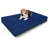 BestDealDepot- Premium Solid Memory Foam Pet Bed / Dog Mat with Waterproof Cover | Color: Denim , Size: 40